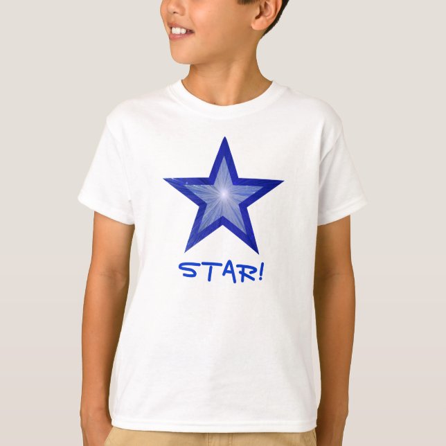 T-shirt enfant Star bleu foncé 'STAR !' (Devant)