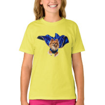 T-shirt enfant super-héros Pomeranian mignon