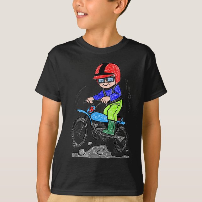 T-shirt Enfant sur le vélo (Devant)
