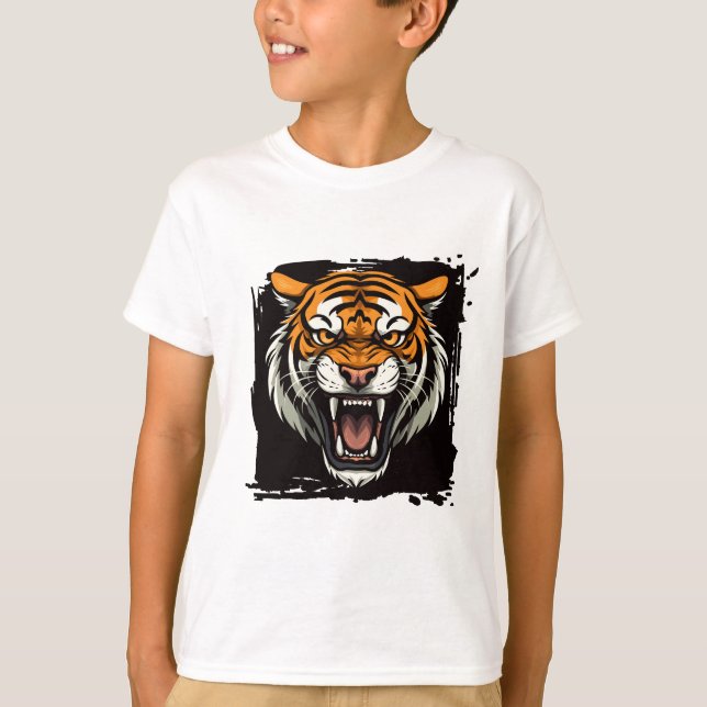 T-shirt enfant tigre (Devant)