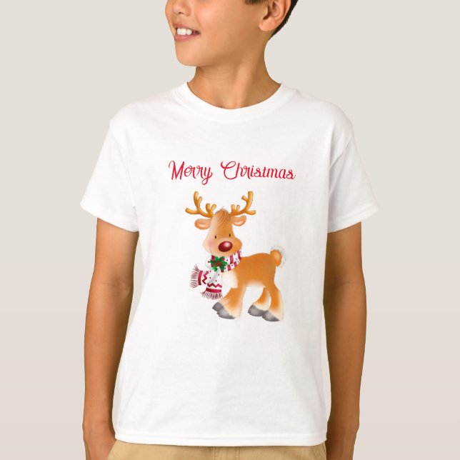 T-shirt enfant vacances Rudolph (Devant)