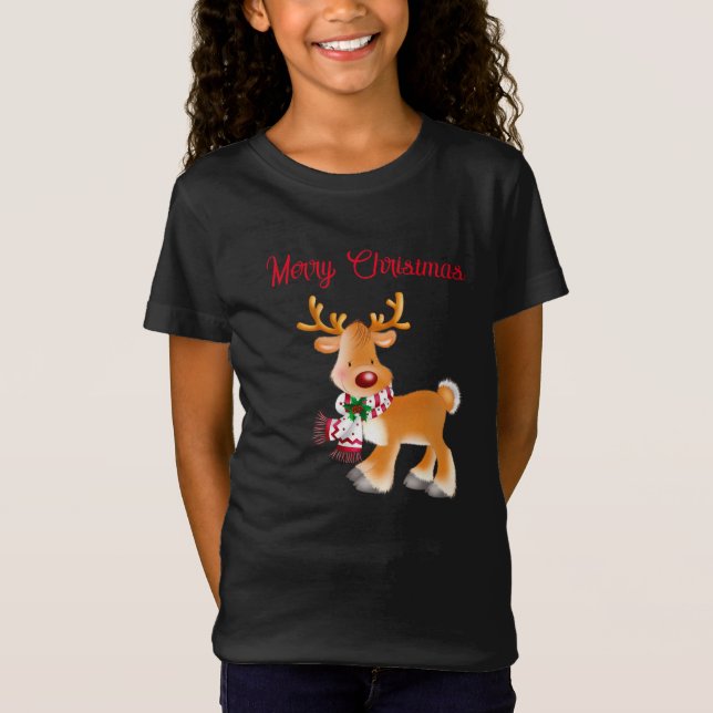 T-shirt enfant vacances Rudolph (Devant)