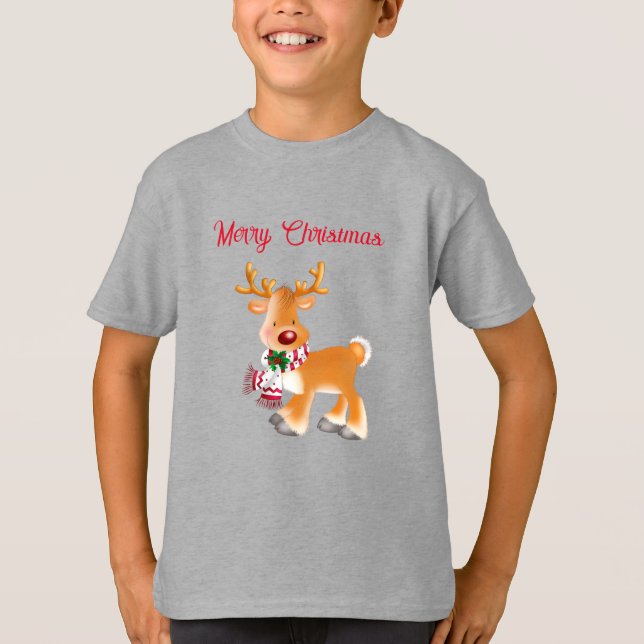 T-shirt enfant vacances Rudolph (Devant)