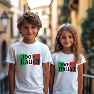 T-Shirt Enfants 100% italiens - Fierté de l'héritage