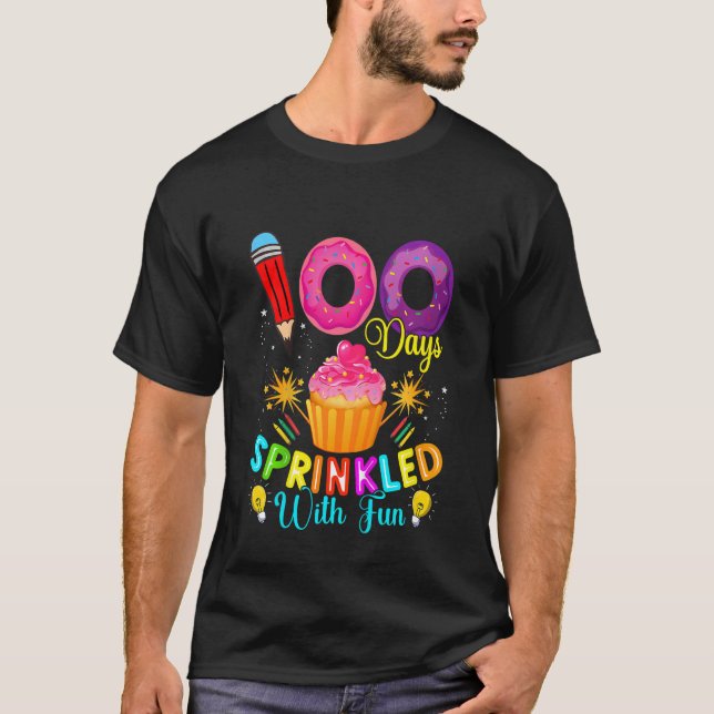 T-shirt Enfants 100 Jours Sprinkled with Fun - cupcake (Devant)
