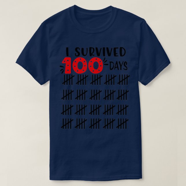 T-shirt Enfants 100e Jour de l'école I Survie 100 Jours Po (Design devant)