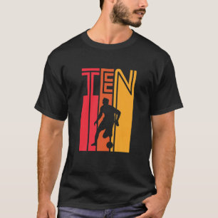 T-shirt Enfants 10 Ans Cadeau De Football 10E Anniversaire