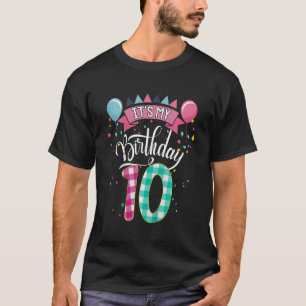 T-shirt Enfants 10 ans C'est mon 10e anniversaire pour fil