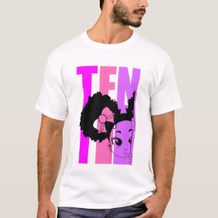 T-shirt Enfants 10 Retro Black Girls Peekaboo Afro 10e Hap