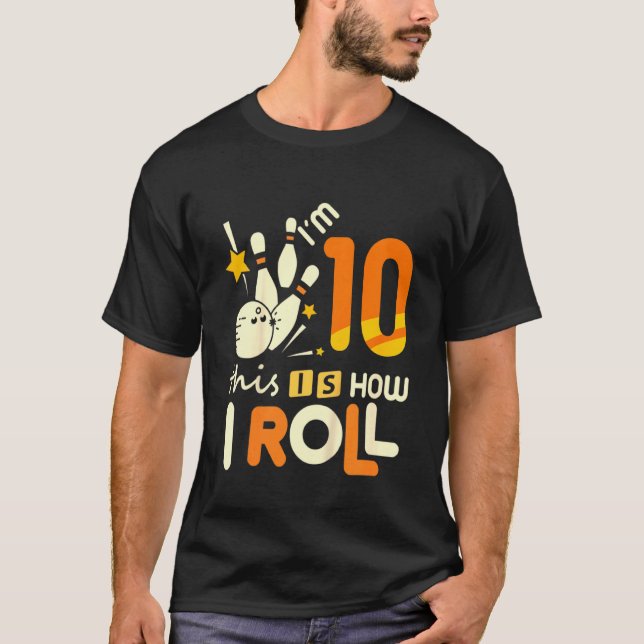 T-shirt Enfants 10e anniversaire Bowling Je suis treize C' (Devant)