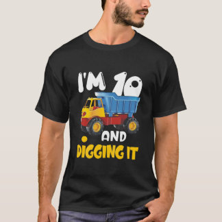 T-shirt Enfants 10E Anniversaire Cadeau Construction Camio