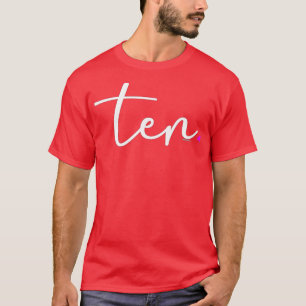 T-shirt Enfants 10e anniversaire fille 10 ans idée cadeau 