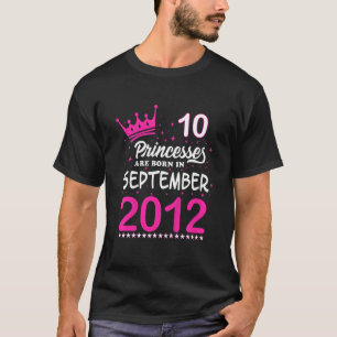 T-shirt Enfants 10e Anniversaire Princesses Roses Sont Nés