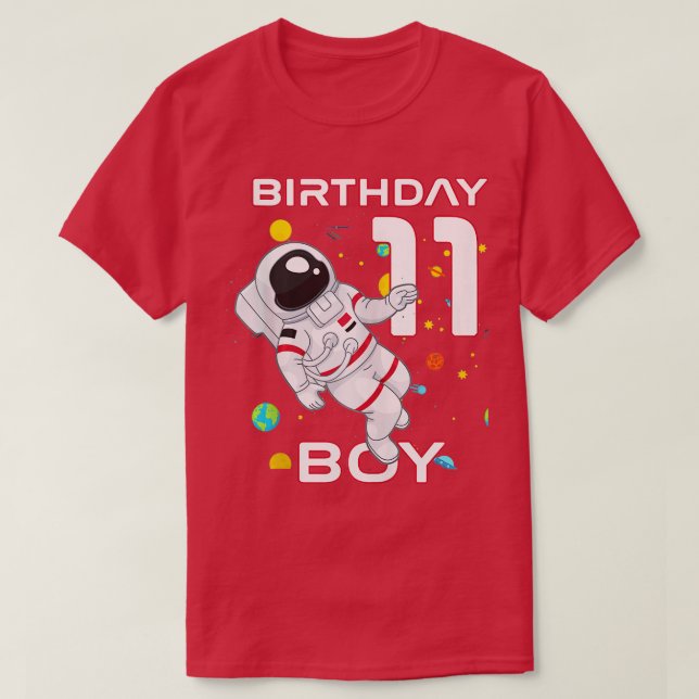 T-shirt Enfants 11e anniversaire Astronaut 11 ans Annivers (Design devant)
