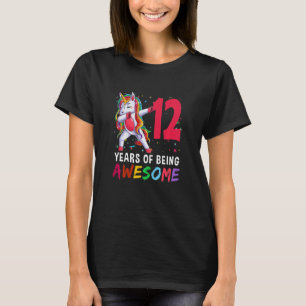 T-shirt Enfants 12 ans Filles Ados Dabbing Unicorn 12e