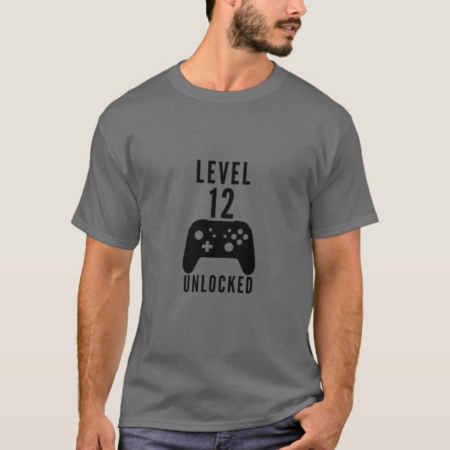 T-shirt Enfants 12E Anniversaire Gamer Niveau 12 Vidéo dév (Devant)