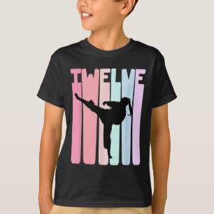 T-shirt Enfants 12e anniversaire Taekwondo Karaté Filles 1