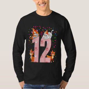 T-shirt Enfants 12e Chat Anniversaire 12 ans Vieux Kitte