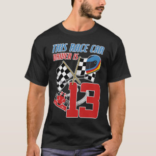 T-shirt Enfants 13 ans voiture de course Anniversaire 13e