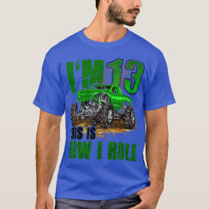 T-shirt Enfants 13e Anniversaire Monster Camion Pour Garço