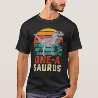 T-shirt Enfants 1 An Tee 1Er Anniversaire Garçon T Rex Din