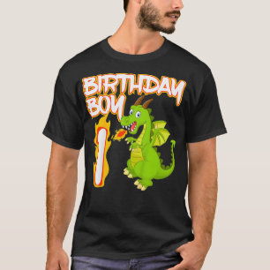 T-shirt Enfants 1 an Vieux Dragon Anniversaire Garçon Fête