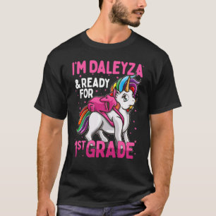 T-shirt Enfants 1st Grader Unicorn Je suis Daleyza et prêt