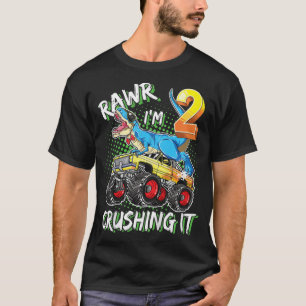 T-shirt Enfants 2 ans Anniversaire Garçon T rex 2e Anniver