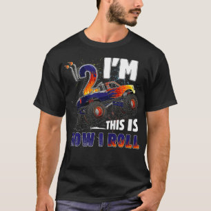 T-shirt Enfants 2 ans camion monstre garçon anniversaire 2