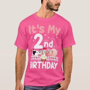 T-shirt Enfants 2 ans Ferme pour filles Animaux Mon 2e ois