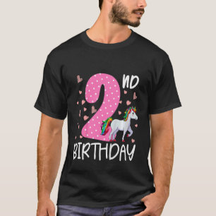 T-shirt Enfants 2 ans Filles Unicorn 2e anniversaire