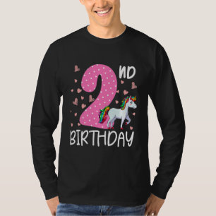 T-shirt Enfants 2 ans Filles Unicorn 2e anniversaire