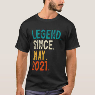 T-shirt Enfants 2 ans légende depuis mai 2021 2e anniversa