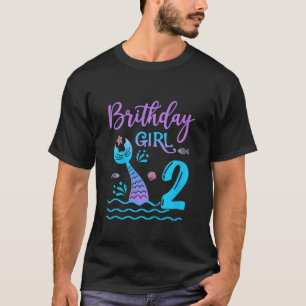 T-shirt Enfants 2 ans queue de sirène d'enfant 2e annivers