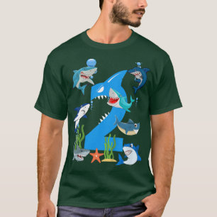 T-shirt Enfants 2 ans requin vieux OcéanThème de fête 2ème