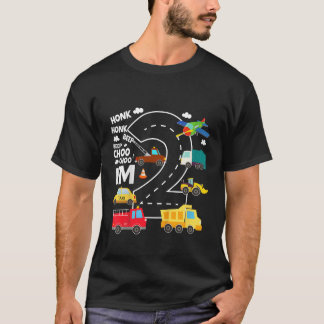 T-shirt Enfants 2 ans Transport Anniversaire Garçon 2e à