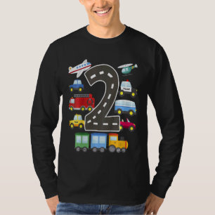 T-shirt Enfants 2 ans Transport Anniversaire Voiture Train