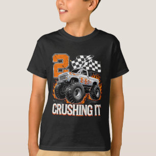 T-shirt Enfants 2 Trucking It Monster Truck Cool 2e annive