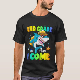 T-shirt Enfants 2e année Je viens Sac à dos de requin Reto