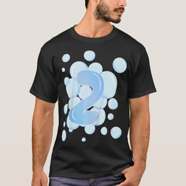 T-shirt Enfants 2E Anniversaire Bubble Thématique Annivers (Devant)