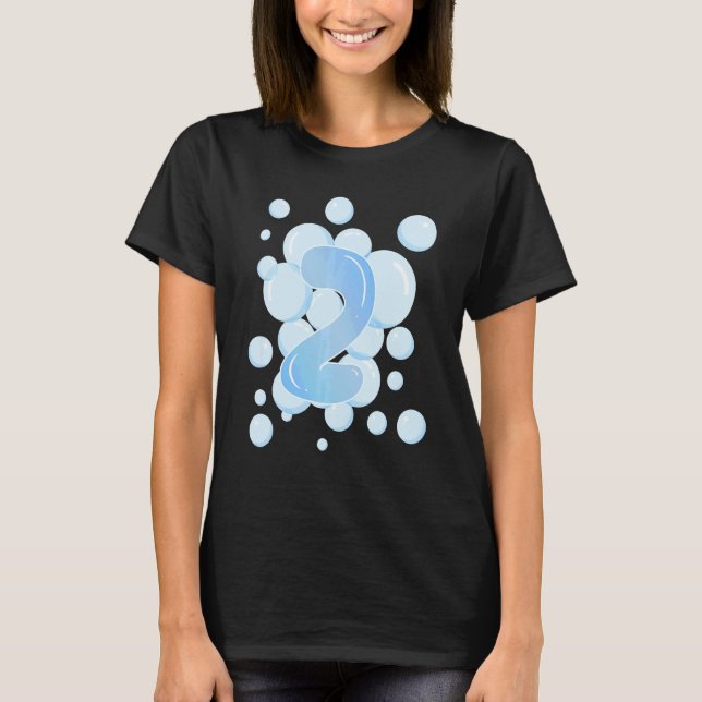 T-shirt Enfants 2e anniversaire Bubble thème fête d'annive (Devant)