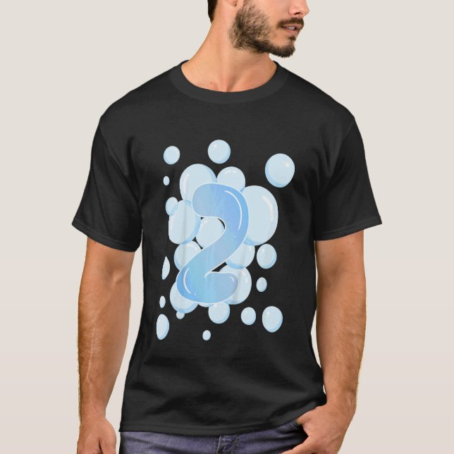 T-shirt Enfants 2e anniversaire Bubble thème fête d'annive (Devant)