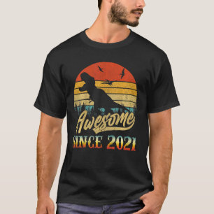 T-shirt Enfants 2e anniversaire Dinosaur 2 ans Awesome Sin