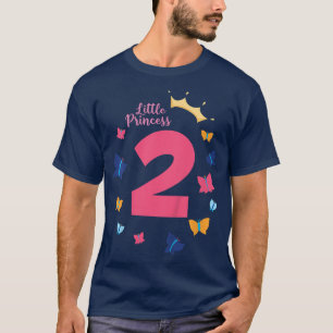 T-shirt Enfants 2e anniversaire fille papillon princesse m