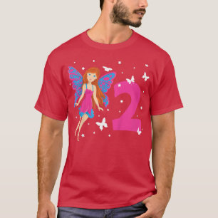 T-shirt Enfants 2e anniversaire fille papillons fée Im 2 a