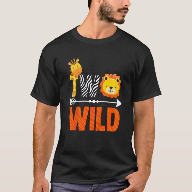 T-shirt Enfants 2e anniversaire Garçon animal Safari bébé  (Devant)