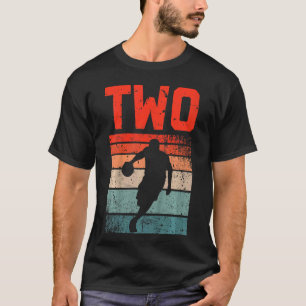T-shirt Enfants 2e anniversaire Retro Basketball 2 ans Gar