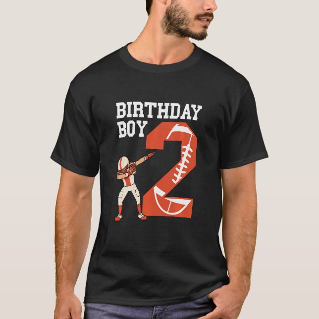 T-shirt Enfants 2e Football Anniversaire 2 ans Garçon Foot (Devant)