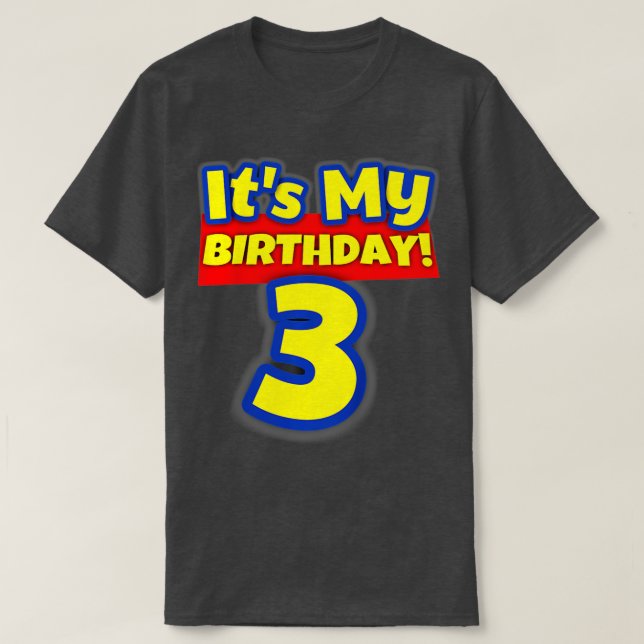 T-shirt Enfants 3 ans 3e anniversaire Garçons et filles C' (Design devant)