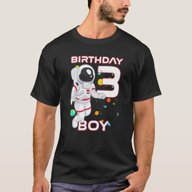 T-shirt Enfants 3 ans Anniversaire Astronaut 3e anniversai (Devant)